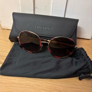 Valentino Women's Sunglasses - Red and Gold